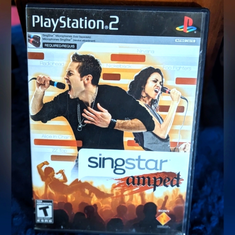 SONY PS2 | SINGSTAR AMPED | Black Label Video Game | Complete In Box | VG